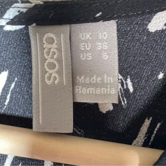 ASOS black and white half sleeve oversized shift dress size 6 B92 - Picture 2 of 4